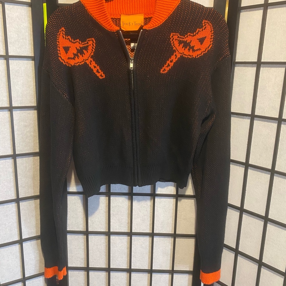 Black and Orange Halloween Sweater